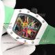 replica richard mille RM 68-01 Tourbillon Cyril Kongo Watch white ceramic case green rubber strap (6)_th.jpg